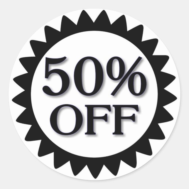 Venda 50% dos adesivos do círculo preto (Frente)