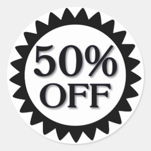 Venda 50% dos adesivos do círculo preto