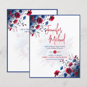 VENDA! Casamento Floral Vermelho Azul Roxo