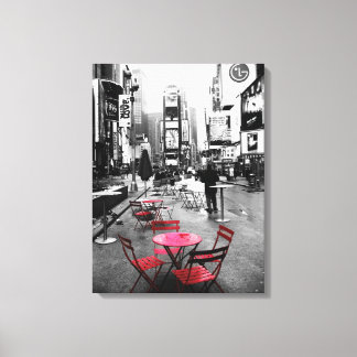 VENDA DE FÉRIAS! Times Square Black White Canvas
