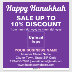 Venda de Hanukkah Empresarial em Adesivo de Vinil 
