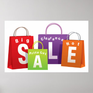 VENDA DE SAÍDAS DE COMPRA POSTER DE VAREJO