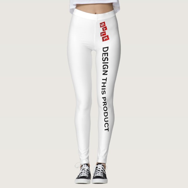 VENDA! Leggings - Comprimento do Cheio - Branco -  (Frente)