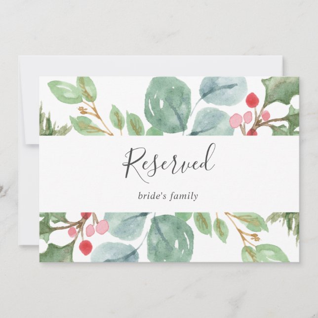 Venerado Natal e Berry Vermelho Sinal Reservado (Frente)