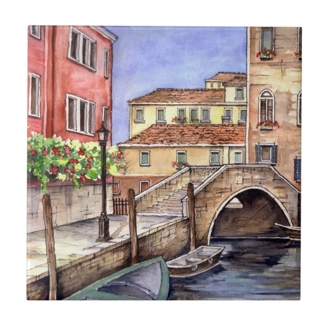Veneza - Caneta e Wash Watercolor (Frente)