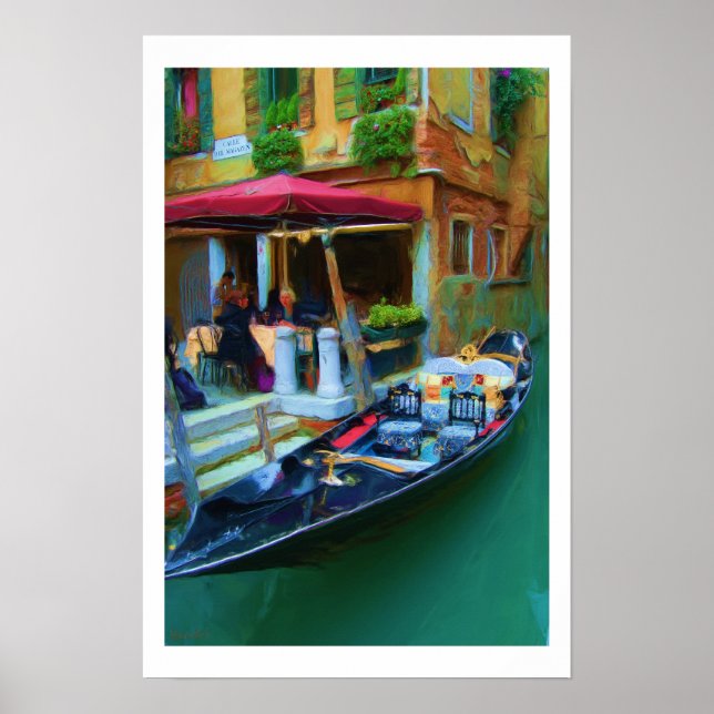 Veneza Itália Gondola Poster (Frente)