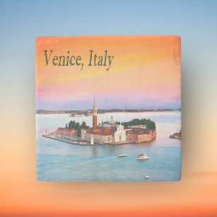Veneza, Itália, Porta copos de Pedra Solar Laranja