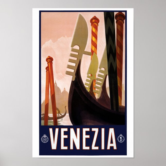 Veneza Itália Poster vintage Restaurada (Frente)