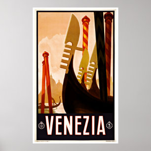 Veneza Itália - Posters Viagens vintage