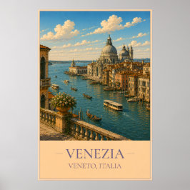 Venezia, Italy – Vintage Travel Poster