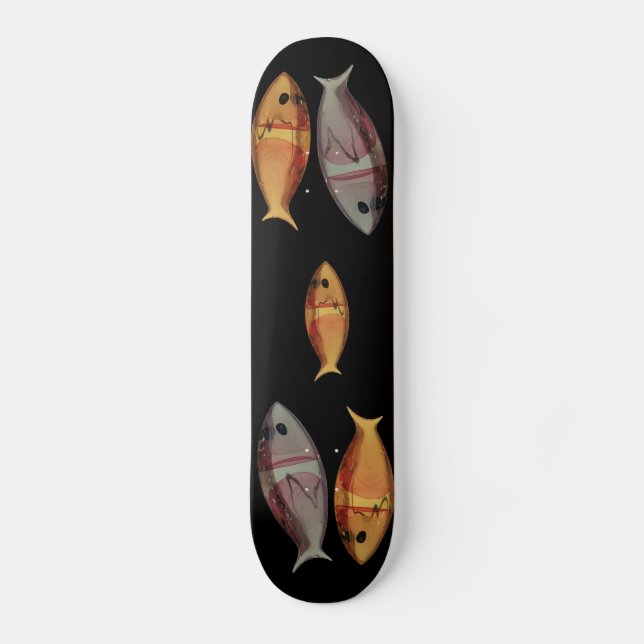 Venezia Murano Glass Fish Skateboard (Frente)