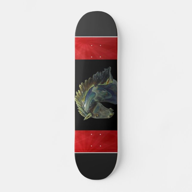 Venezia Murano Glass Horse Skateboard (Frente)