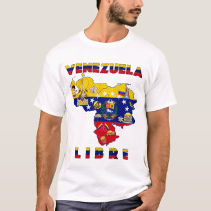 Venezuela Livre - Camiseta mapa da Venezuela Livre