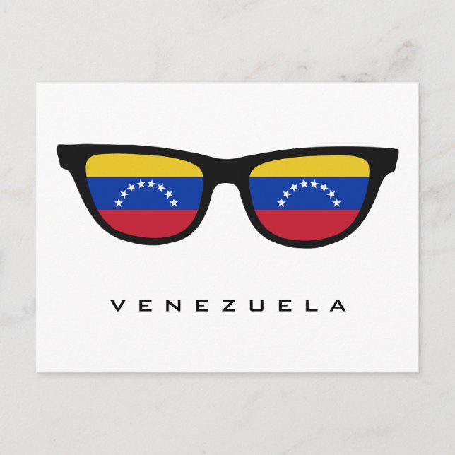 Venezuela Shades de texto personalizado e cartão p (Frente)