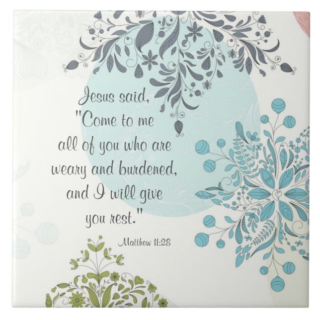 Venha até mim, eu te darei o resto Matthew 11 Vint (Frente)