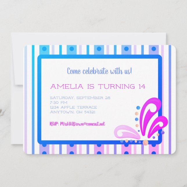 Venha celebrar conosco um convite personalizável (Frente)