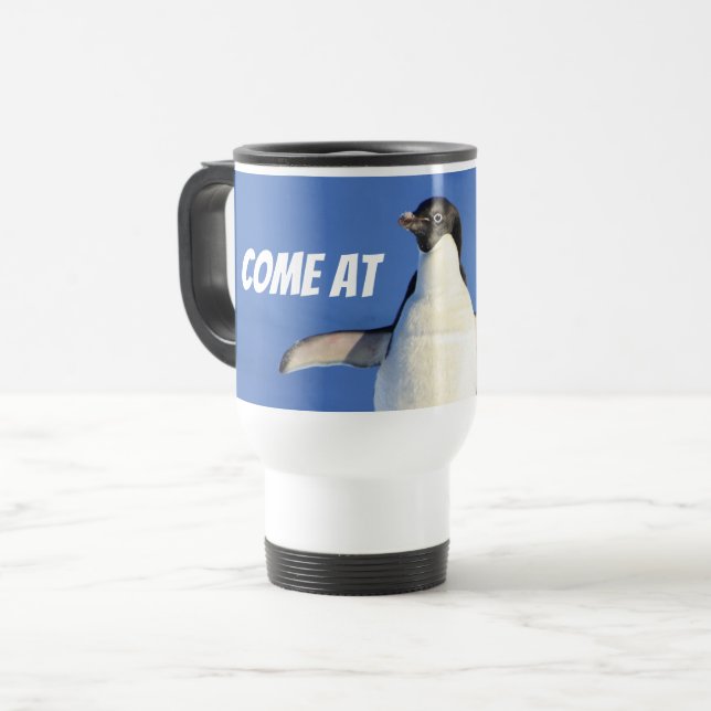 Venha comigo, cara, Caneca de viagem de Pinguim En (Frente Esquerda)