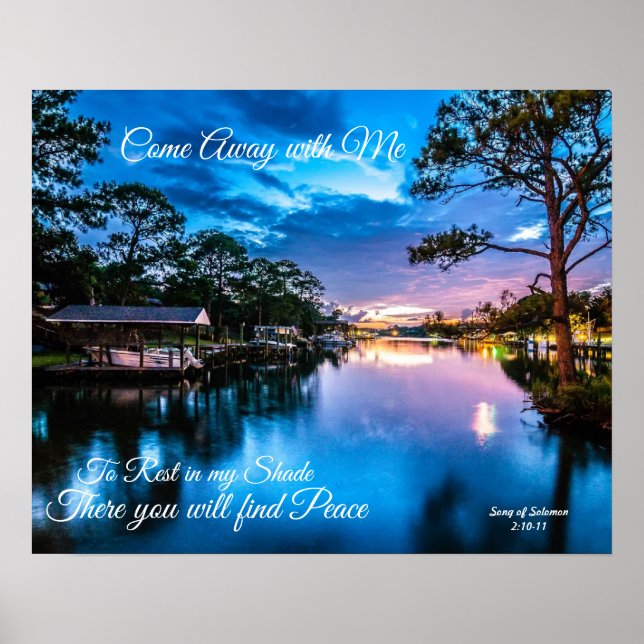 Venha comigo Serene Lake Poster  (Frente)