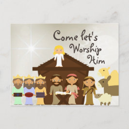 Venha Culto Natividade Cartão de Natal