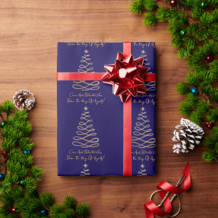 Venha e Contemple-O Papel de Presente de Natal