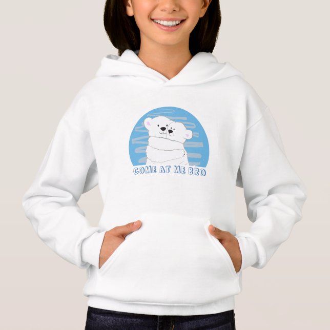 Venha Me Apanhar, Bro, Belo Cartoon Polar Bears Hu (Frente)