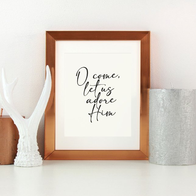 Venha, Vamos Adorá-Lo Impressão de Arte de Natal (Criador carregado)