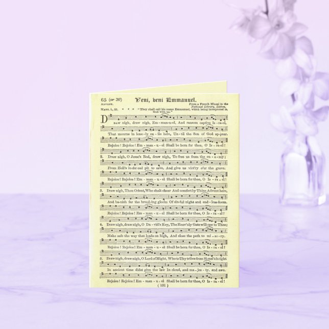 "Venha, Venha, Emmanuel" Cartão de Saudação Avança (Criador carregado)