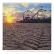 Venice Beach Pôrs do sol Papais noeis Monica Pier 