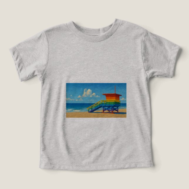 Venice Beach Rainbow Lifeguard Stand (Design frontal)