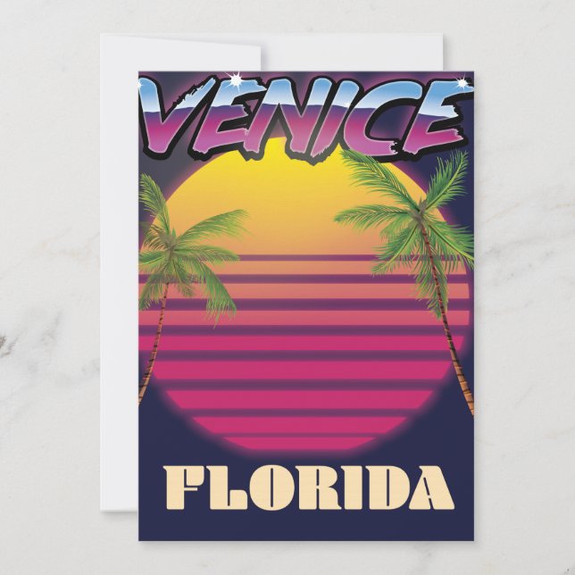 Venice Flórida, poster de férias retrô (Frente)