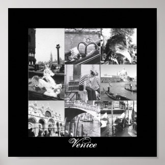 Venice Itália Collage Impressão