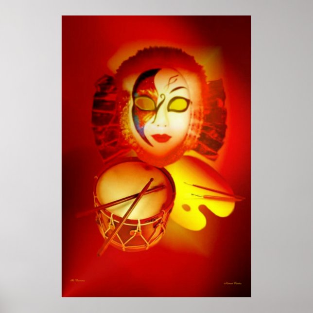 Venice Moon Drummer Poster (Frente)