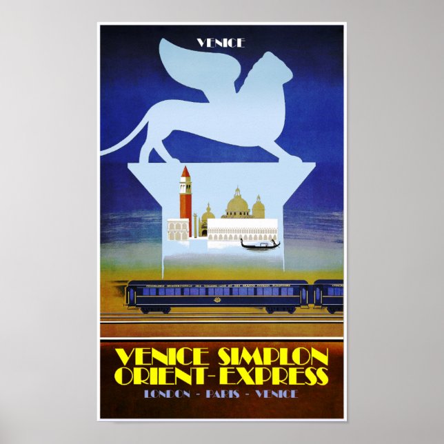 Venice, Orient Express travel poster (Frente)