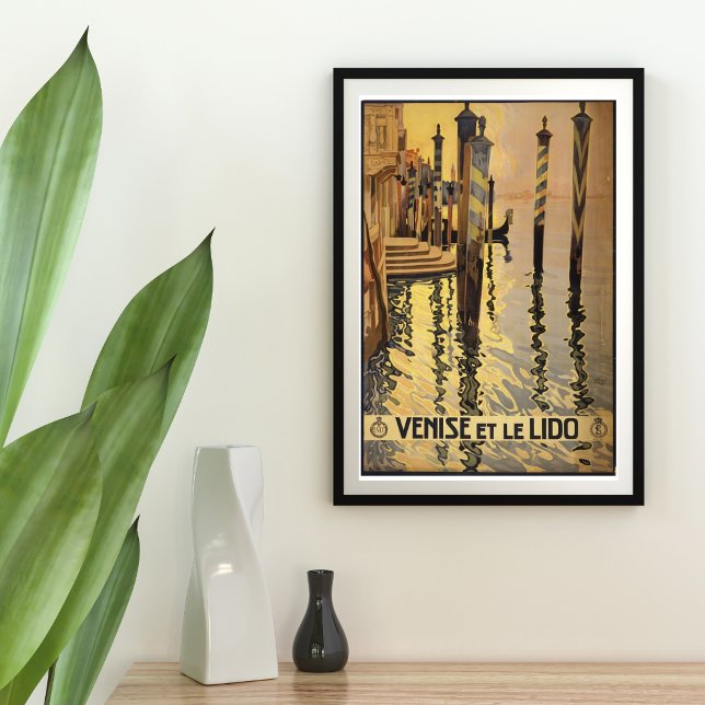 Venise et Le Lido Poster vintage (Criador carregado)