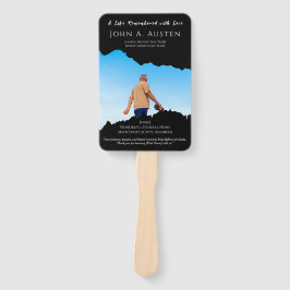 Vental Leque de Funeral Personalizado Recordado co