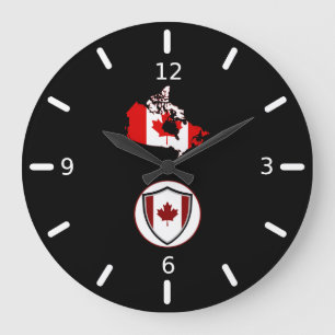 Ventilador canadense: relógio grande