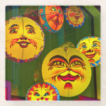 Ventiladores de papel felizes