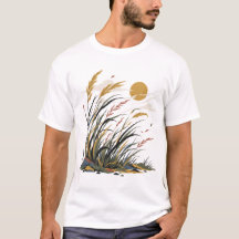 Vento Através da Grama Alta | Camiseta Moderna da