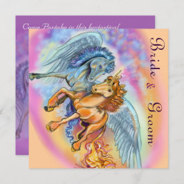 Vento e Flame - Convites de Unicórnio Romântico