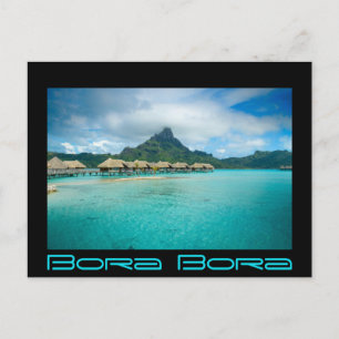 Ver o cartão postal de texto preto na ilha Bora B