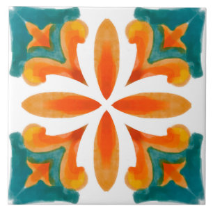 Verão, azulejos sicilianos, majolica, azulejo cerâ