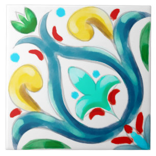 Verão, azulejos sicilianos, majolica, azulejo cerâ