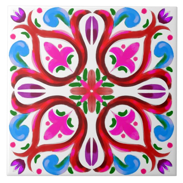 Verão, azulejos sicilianos, majolica, azulejo cerâ (Frente)