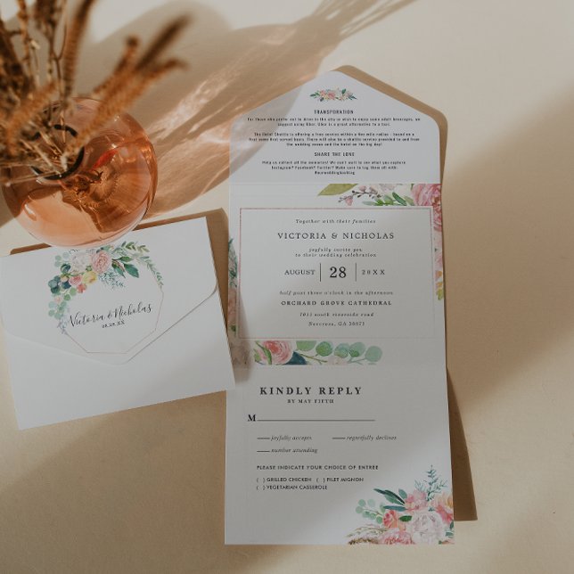 Verão Corado | Casamento Floral em Aquarela (Criador carregado)
