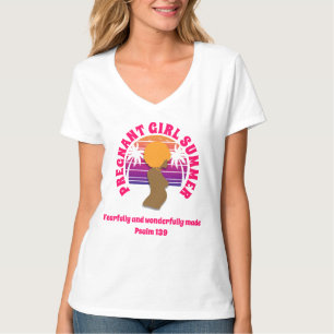 VERÃO DE MENINA GRÁVIDA Camisa cristã personalizad