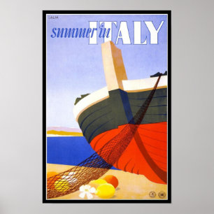 Verão do impressão do poster vintage em Italia