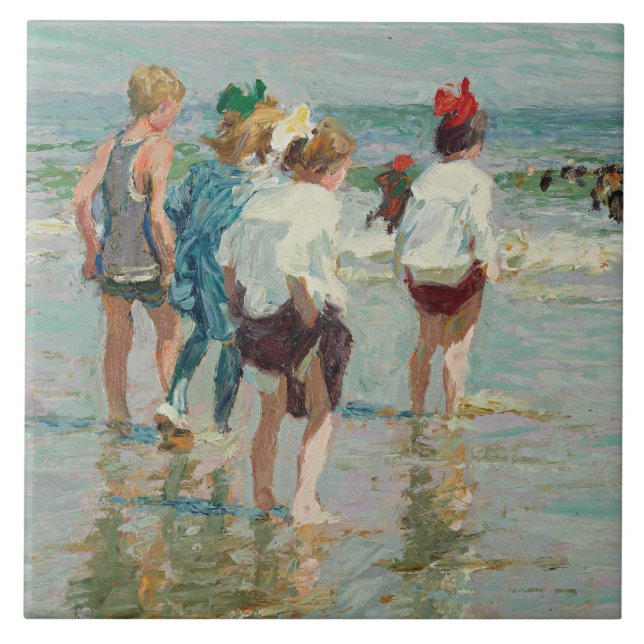 Verão em Brighton Beach (por E.H. Potthast) (Frente)