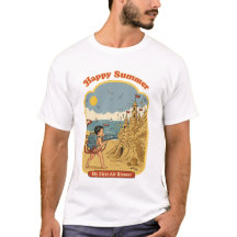 Verão Feliz: Minha Primeira Camiseta Básica Mascul