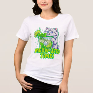 Verão Gato Miaujito Time! Mulheres Coquetel Felino
