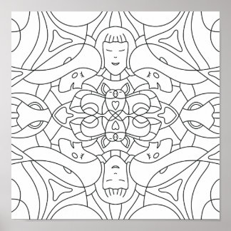 Verão Mindful: Poster de Coloração